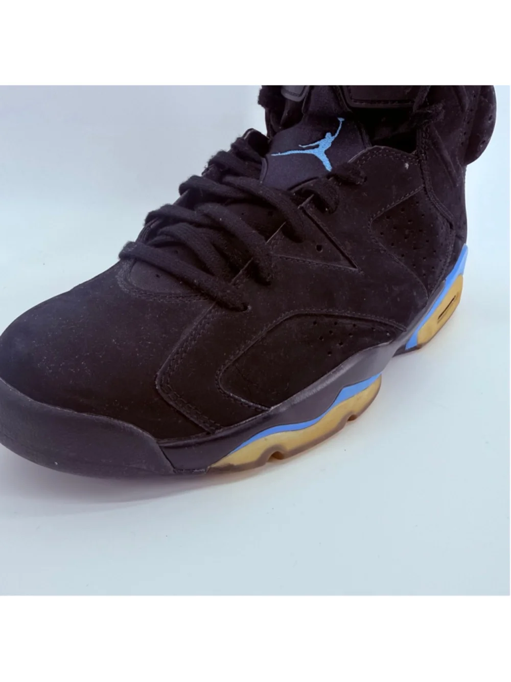 Nike Air Jordan 6 Retro Men's Size 12 Black Athletic Basketball Shoes 384664-006